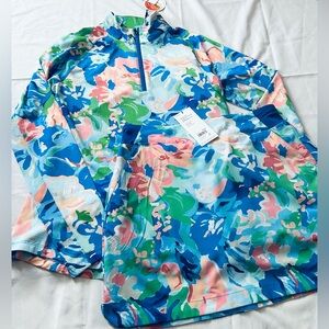 Walter Hagen Ladies Set Size M 8-10 Skort & Quarter Zip Top Floral Print